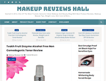 Tablet Screenshot of makeupreviewshall.com